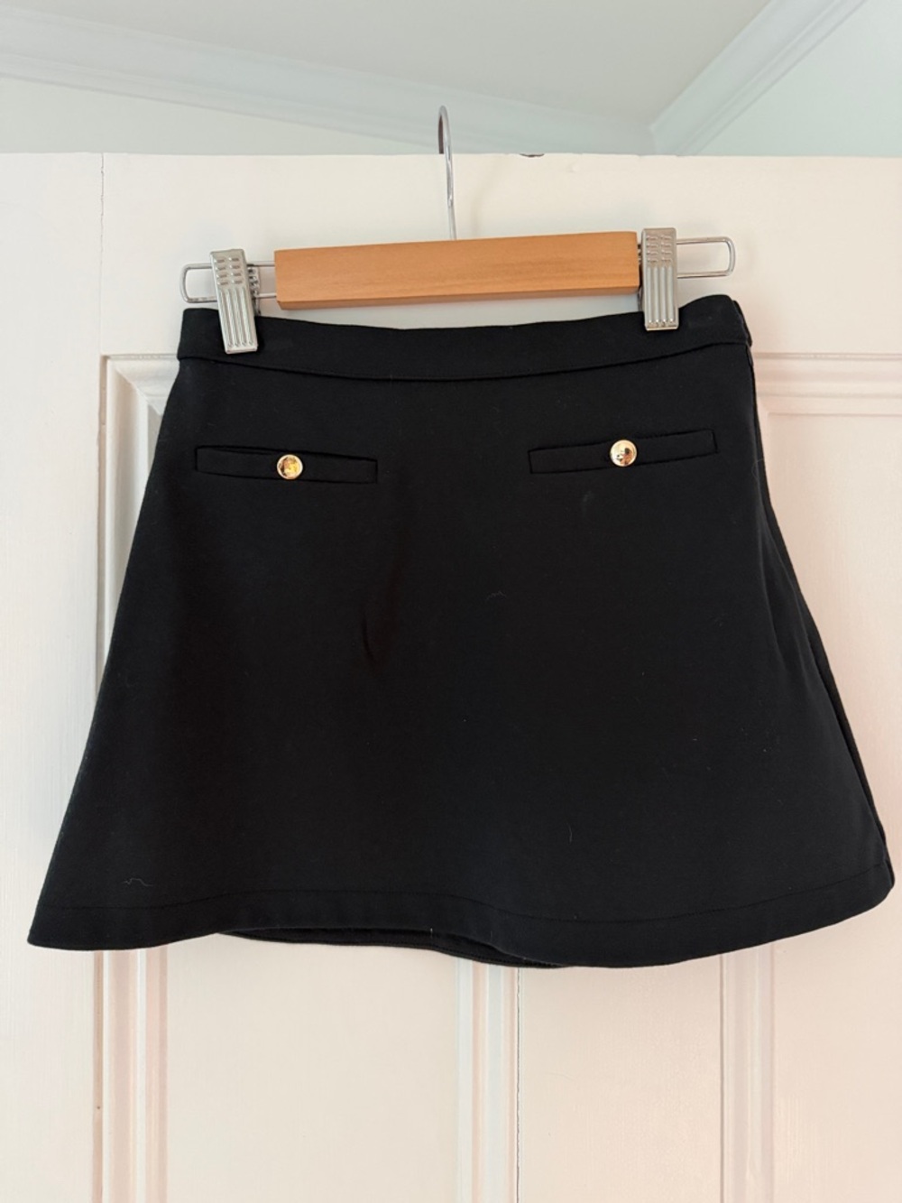NWOT Crewcuts Black Skirt with gold buttons